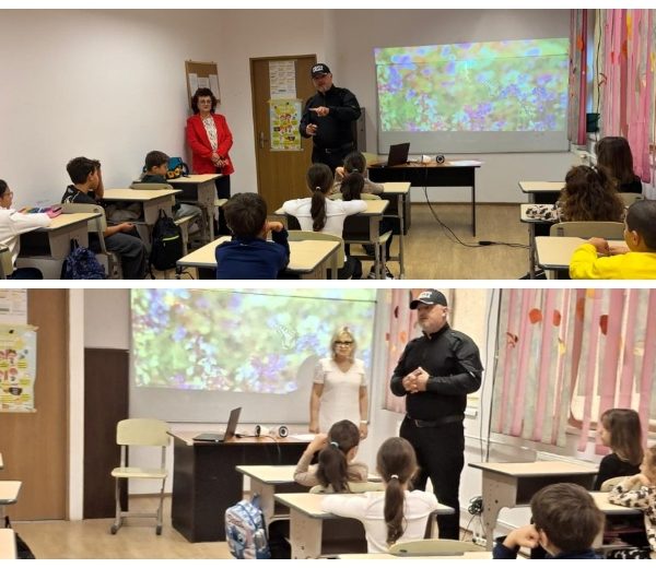 Lecții de siguranță rutieră pentru elevii din clasele primare, la Pitești