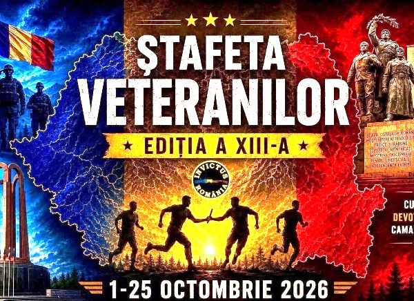 Ștafeta Veteranilor Invictus pleacă miercuri din Vâlcea. Participanții vor merge pe DN 64, spre Olt