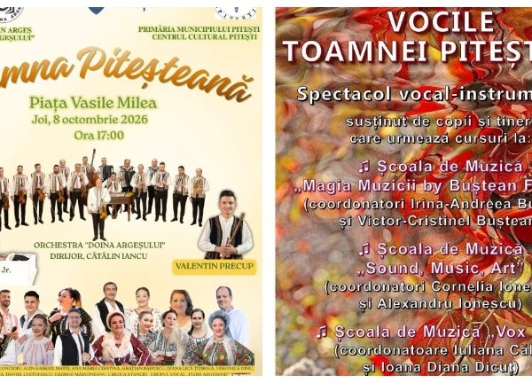 Două spectacole de muzică și tradiție, în această săptămână, la „Toamna piteșteană”
