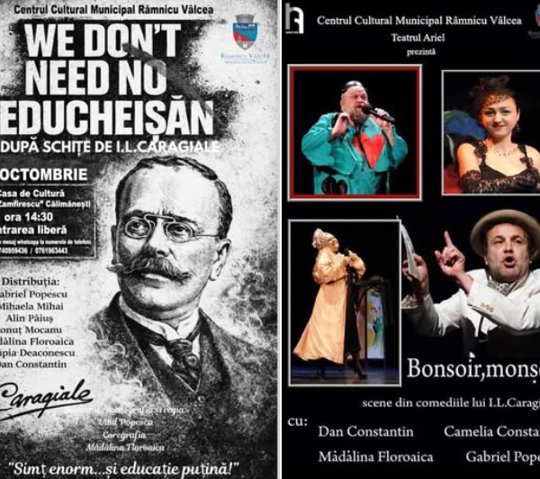 Casa de Cultură „Florin Zamfirescu”, gazdă a două spectacole inspirate din opera lui I. L. Caragiale: We don’t need no educheișăn și Bonsoir, monșer!