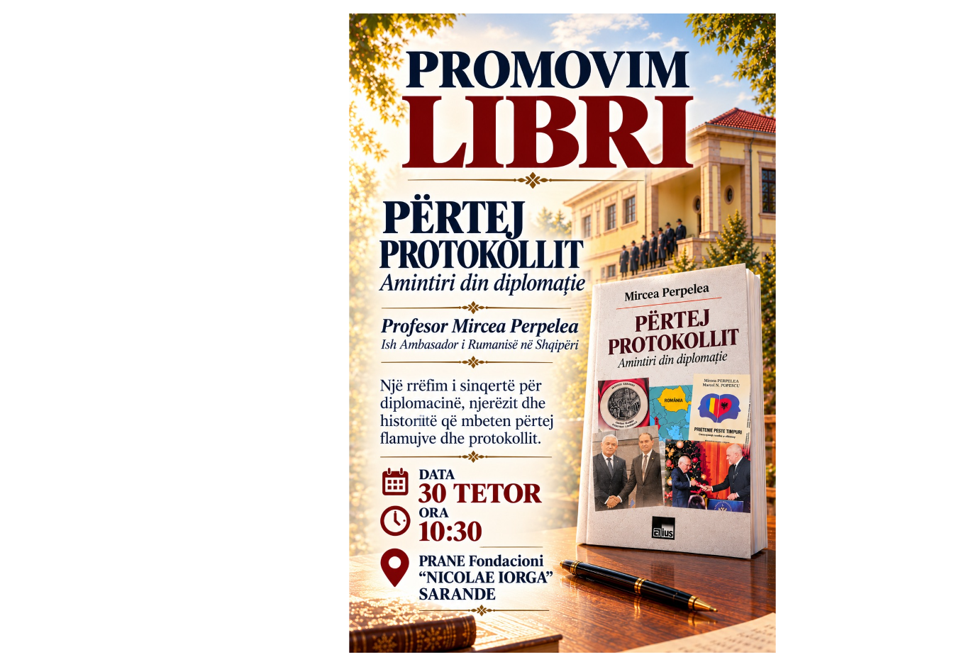 O carte semnată de vâlceanul Mircea Perpelea a fost lansată în Albania